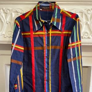 VINTAGE Moda Fiorentini Colorful Button Down